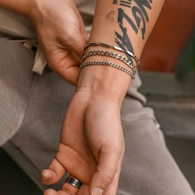 Conjunto de 3 pulseras de cadena (Fantasía) - Imagen 3