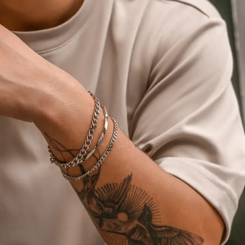 Conjunto de 3 pulseras de cadena (Fantasía) - Imagen 2