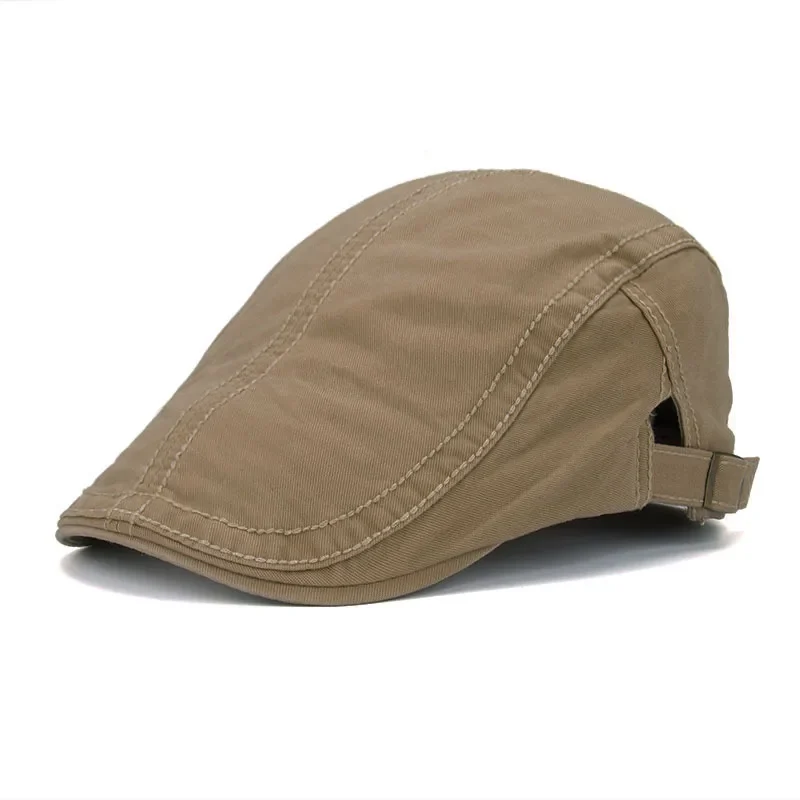 Boina de algodón beige ajustable