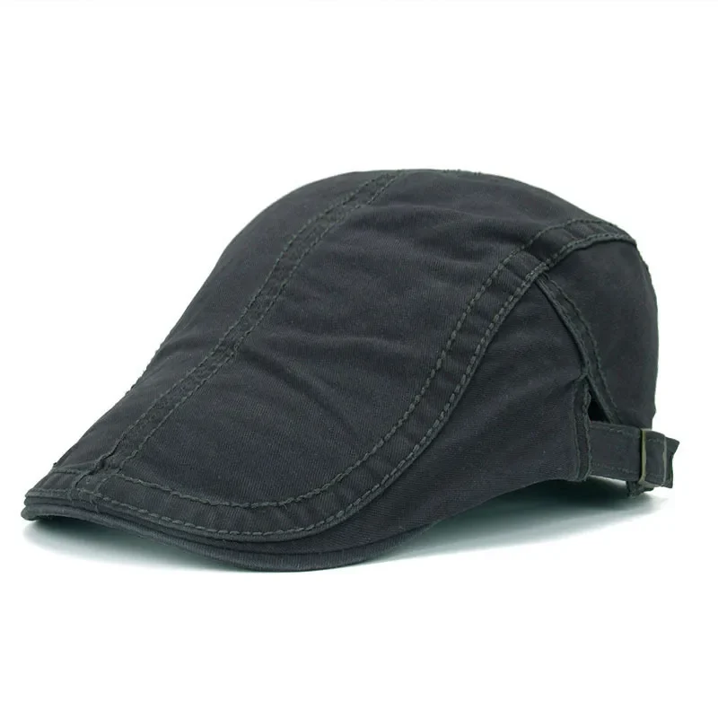 Boina de algodón gris ajustable