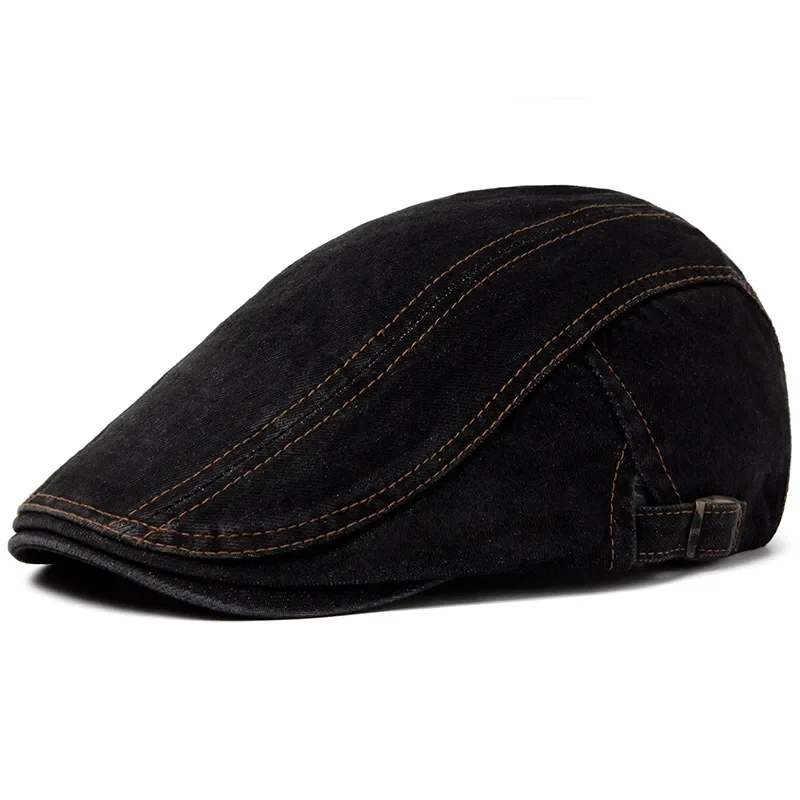 Boina de jean negro ajustable