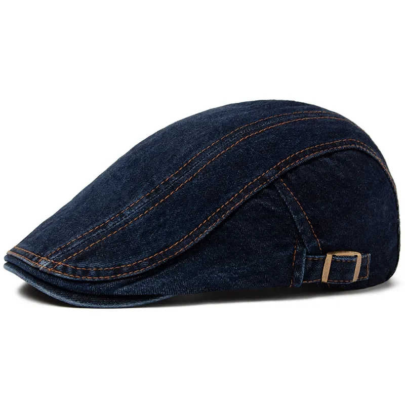 Boina de jean azul oscuro ajustable