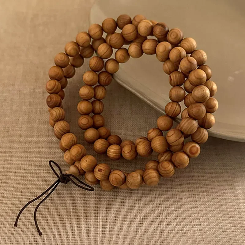 JapaMala de madera 108 cuentas marrón claro