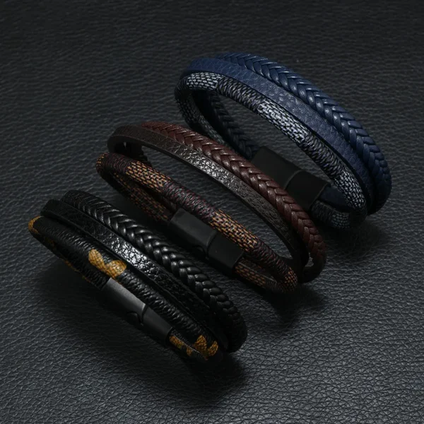 Pulsera azul de 3 tiras moderna - Imagen 2